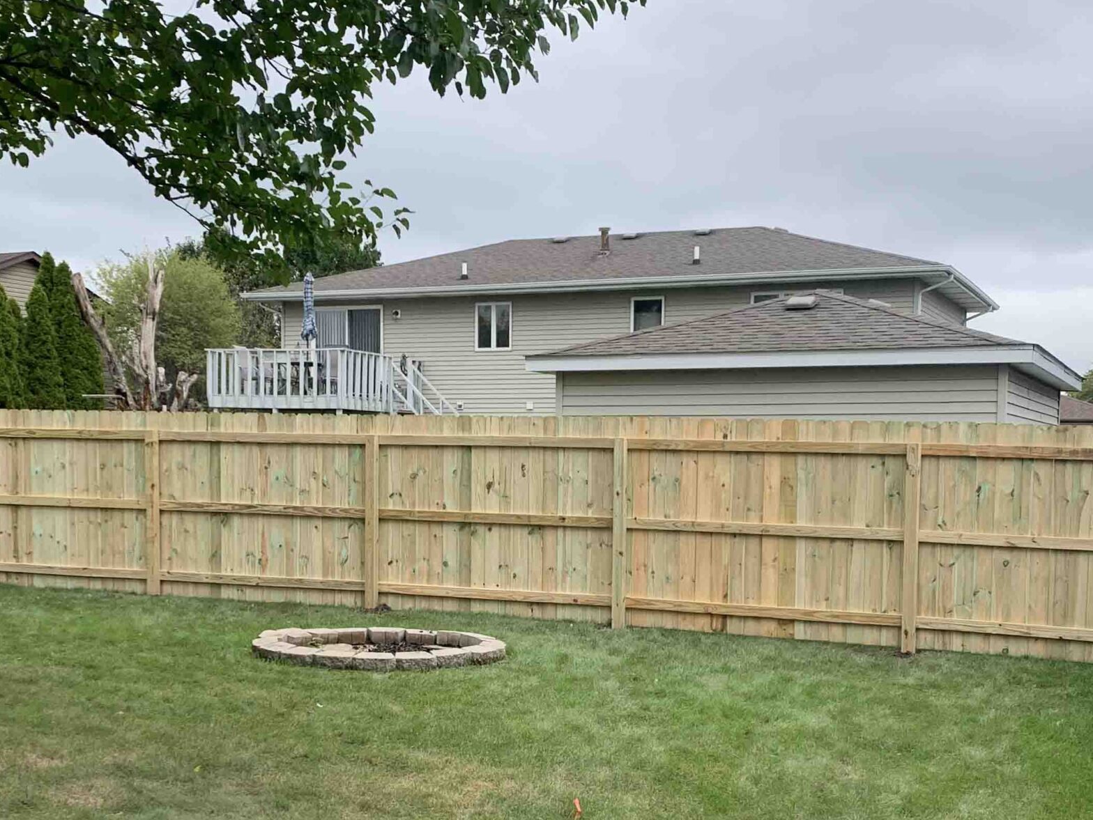 Photo of a wood privacy fence in Valparaiso, IN