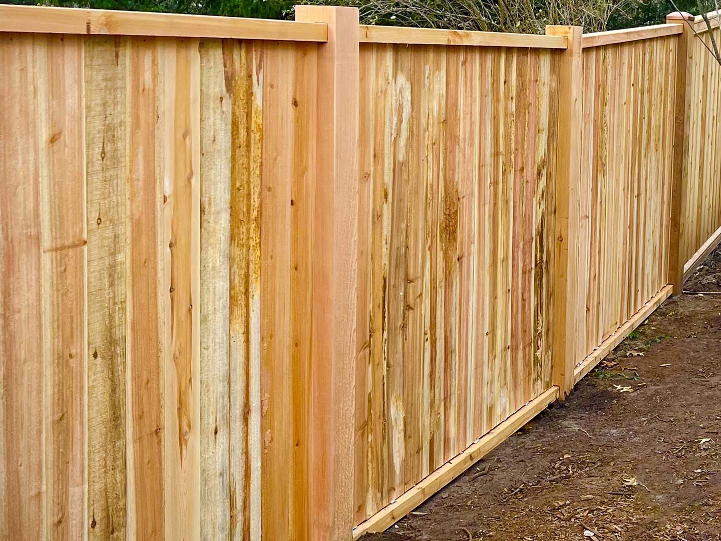 Hebron IN cap and trim style wood fence